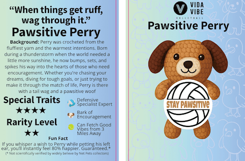 NetPets Surprise Crochet Keychains – 6 Collectible Volleyball Animal Blind Bags with Inspirational Quotes